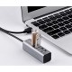 Hoco HB1 USB 2.0 4 Port Hub with USB-A Connection & Charging Port Gray  ΚΑΛΩΔΙΑ