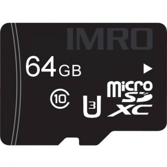 IMRO memory card microSD 64GB 100MB/s class10 UHS 3 4K with adapter SD