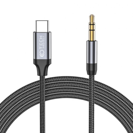 Tech-Protect UltraBoost audio USB-C / 3.5mm mini jack cable 1 m - black ACCESORIES