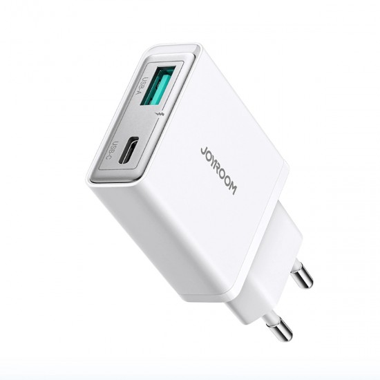 Joyroom JR-TCF14 20W USB-A USB-C Super Slim Wall Charger - White ACCESORIES