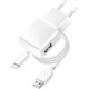 BLUE STAR travel charger 1A 5W USB A + cable USB A to Lightning TFK-TC-1100B white ACCESORIES