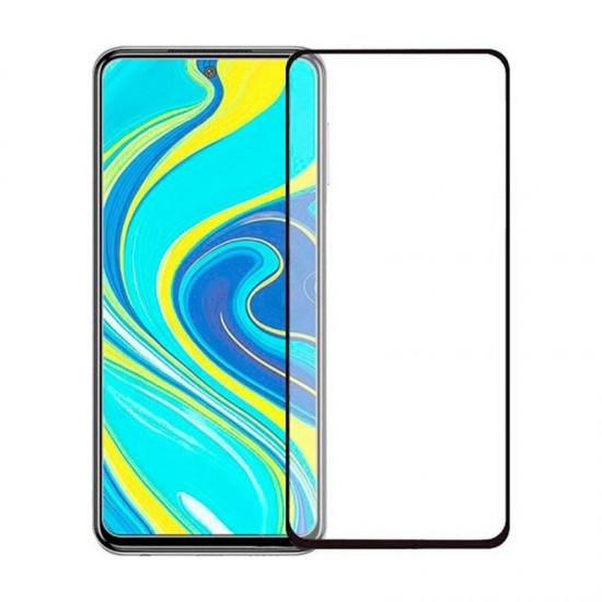  Tempered Glass 3D Full Cover & Full Glue για Xiaomi Redmi Note 9S / Note 9 Pro - Μαύρο XIAOMI