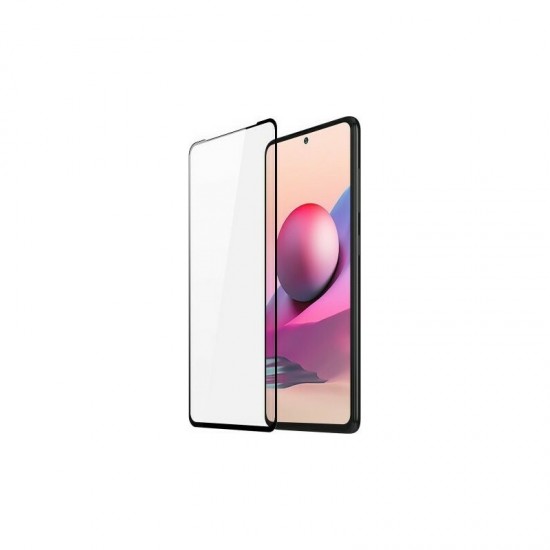 Tempered Glass 3D  Full Cover & Full Glue για Xiaomi Redmi Note 10 4g  - Μαύρο XIAOMI