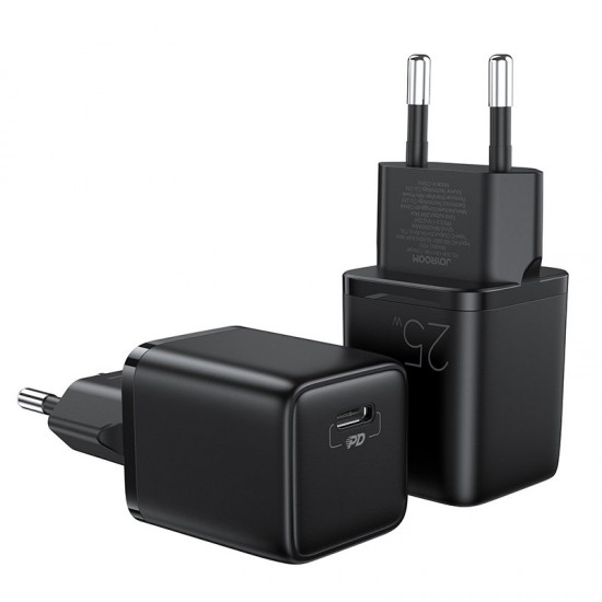 Joyroom Small Fast USB Type C PD Charger 25W EU Plug Black (L-P251) ACCESORIES