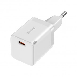 Baseus Φορτιστής Χωρίς Καλώδιο με Θύρα USB-C 30W Power Delivery / Quick Charge 4+ Λευκός (GAN3 1C CCGN0101 CCGN010101)