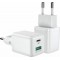 Joyroom Φορτιστής Χωρίς Καλώδιο με Θύρα USB-A και Θύρα USB-C 30W Quick Charge 3.0 / Power Delivery Λευκός (L-QP303)