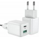 Joyroom Φορτιστής Χωρίς Καλώδιο με Θύρα USB-A και Θύρα USB-C 30W Quick Charge 3.0 / Power Delivery Λευκός (L-QP303) ΦΟΡΤΙΣΤΕΣ