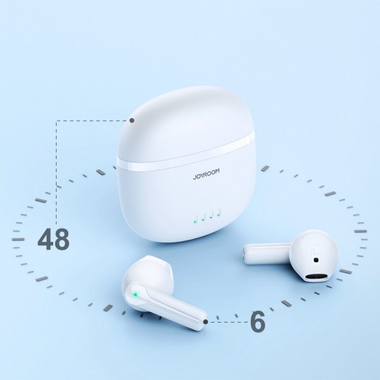 Joyroom JR-TL11 Earbud Bluetooth Handsfree Ακουστικά με Αντοχή στον Ιδρώτα και Θήκη Φόρτισης Λευκά ΑΚΟΥΣΤΙΚΑ