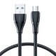Joyroom S-UM018A11 Braided USB 2.0 to micro USB Cable Μαύρο 1.2m ΚΑΛΩΔΙΑ