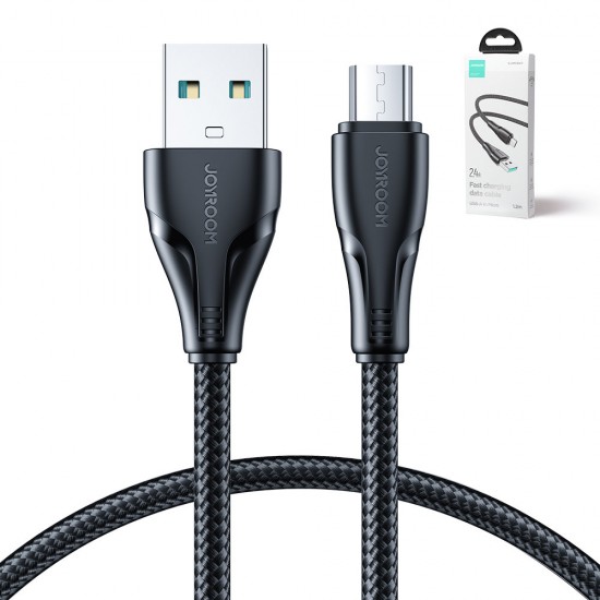 Joyroom S-UM018A11 Braided USB 2.0 to micro USB Cable Μαύρο 1.2m ΚΑΛΩΔΙΑ