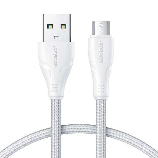 Joyroom S-UM018A11 Braided USB 2.0 to micro USB Cable Λευκό 1.2m ΚΑΛΩΔΙΑ