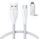 Joyroom S-UM018A11 Braided USB 2.0 to micro USB Cable Λευκό 1.2m ΚΑΛΩΔΙΑ